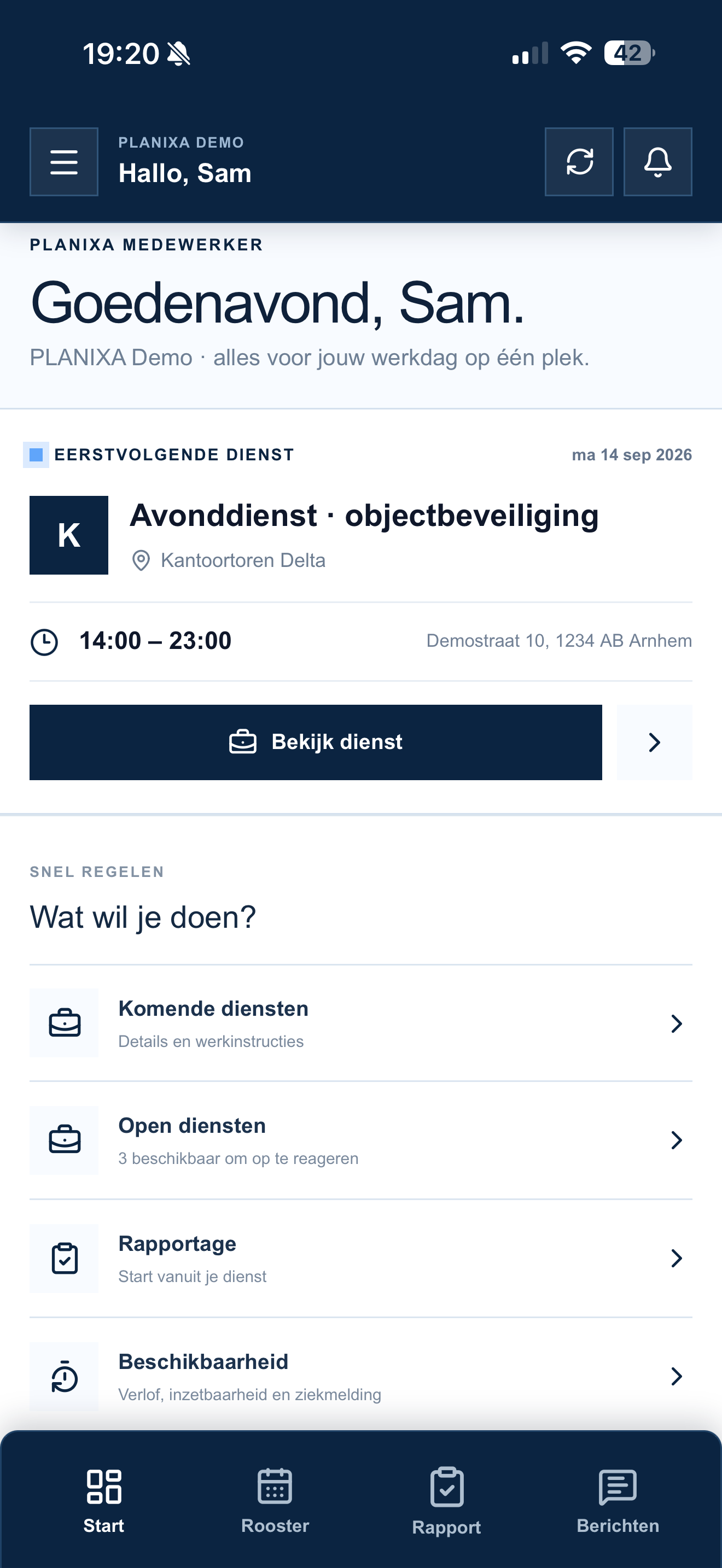 PLANIXA medewerkersapp: Jouw werkdag, op één plek.